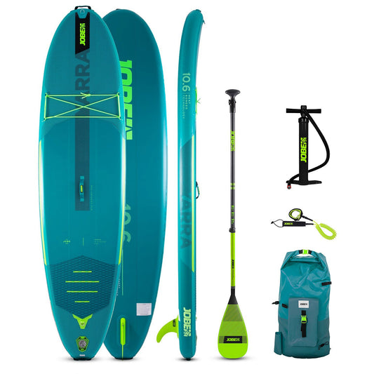 Jobe Aero Yarra SUP Board 10.6 Package Teal with Fiberglass paddle Lime エアロ ヤラ SUP ボード 10.6パッケージ ティール 486423023